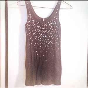Black Rhinestone Tank